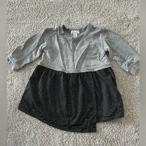Splendid Baby Dress Striped Black and Gray